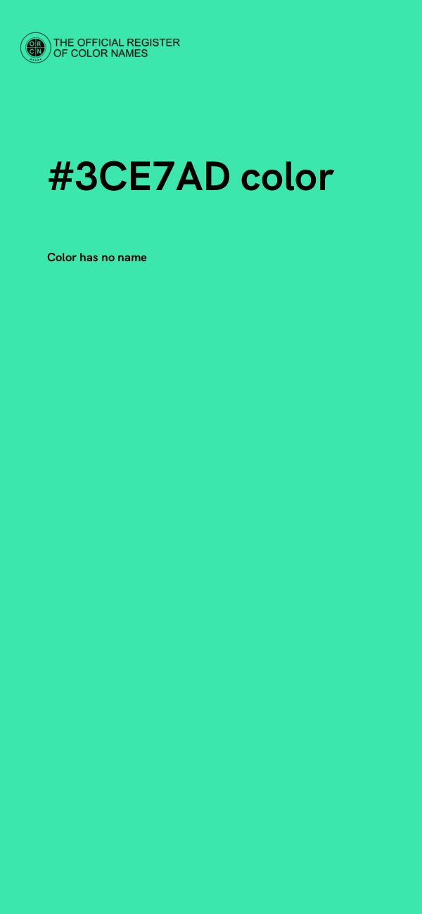 #3CE7AD color image