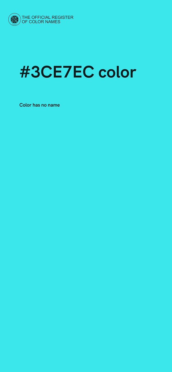 #3CE7EC color image