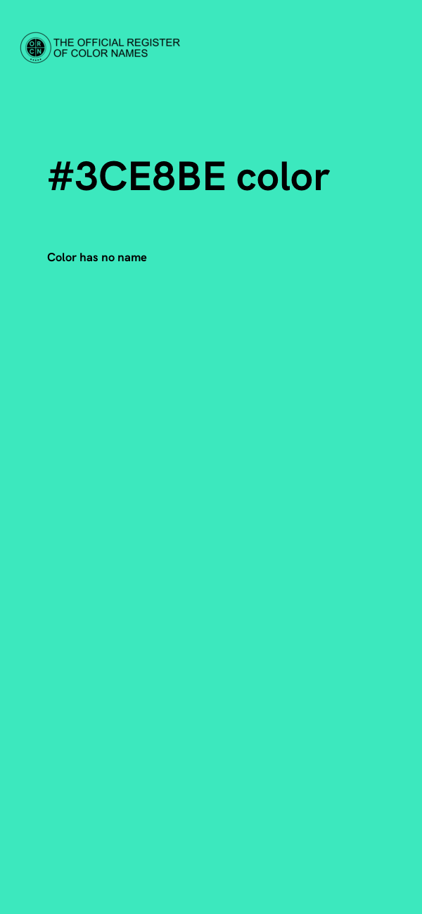 #3CE8BE color image