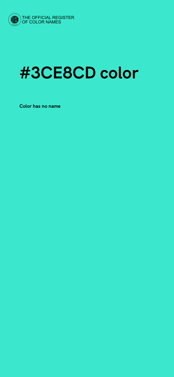#3CE8CD color image