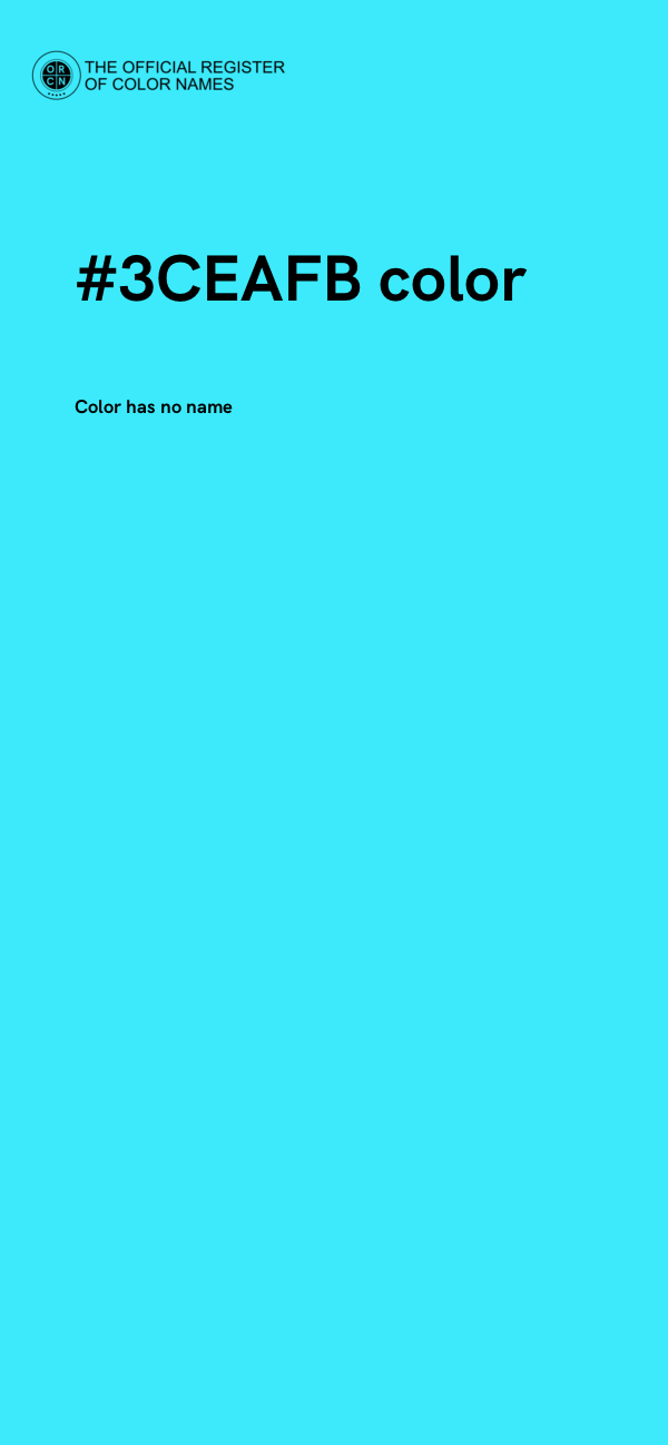 #3CEAFB color image