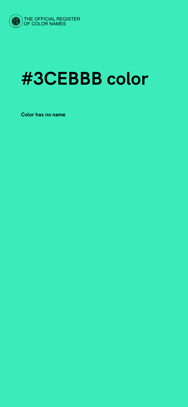 #3CEBBB color image