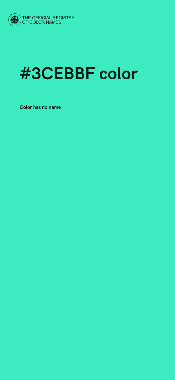 #3CEBBF color image