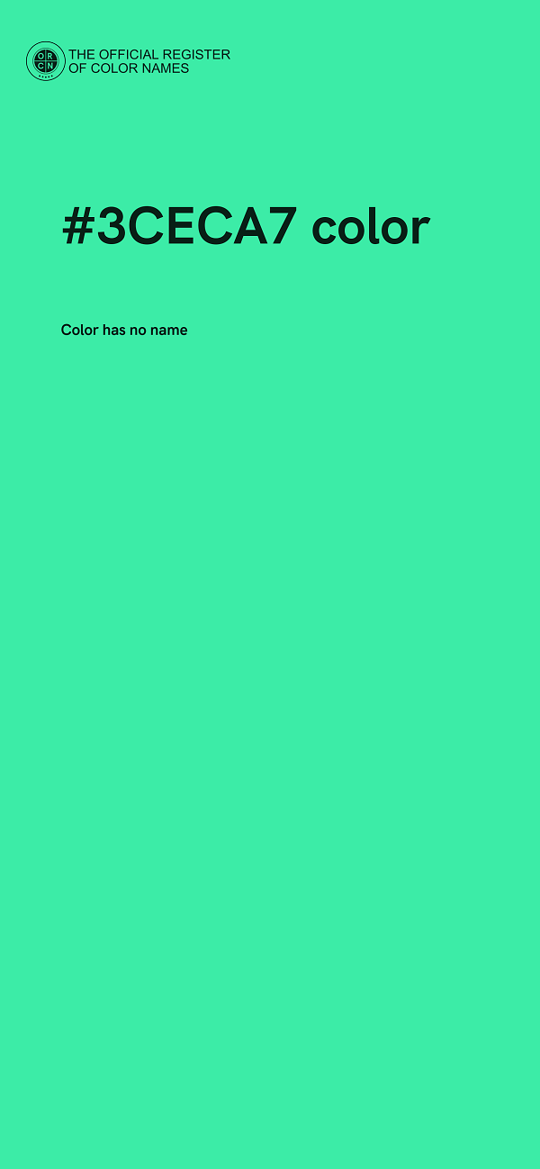 #3CECA7 color image