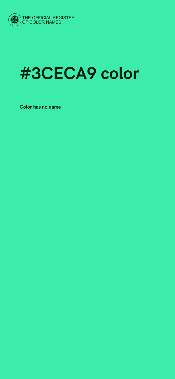 #3CECA9 color image