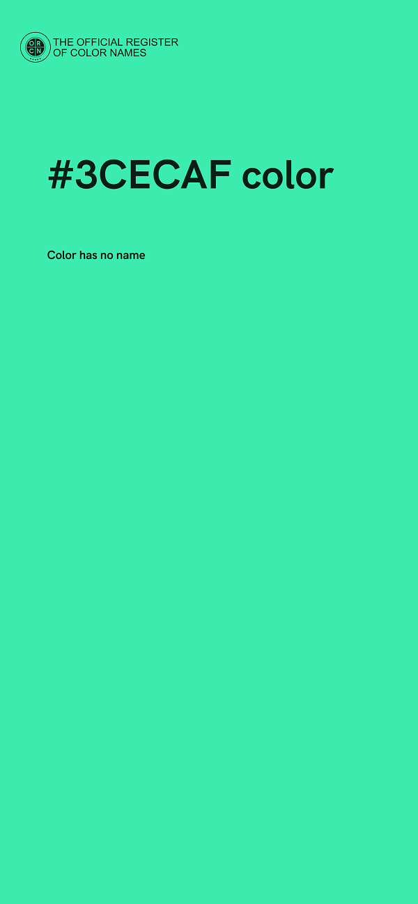 #3CECAF color image