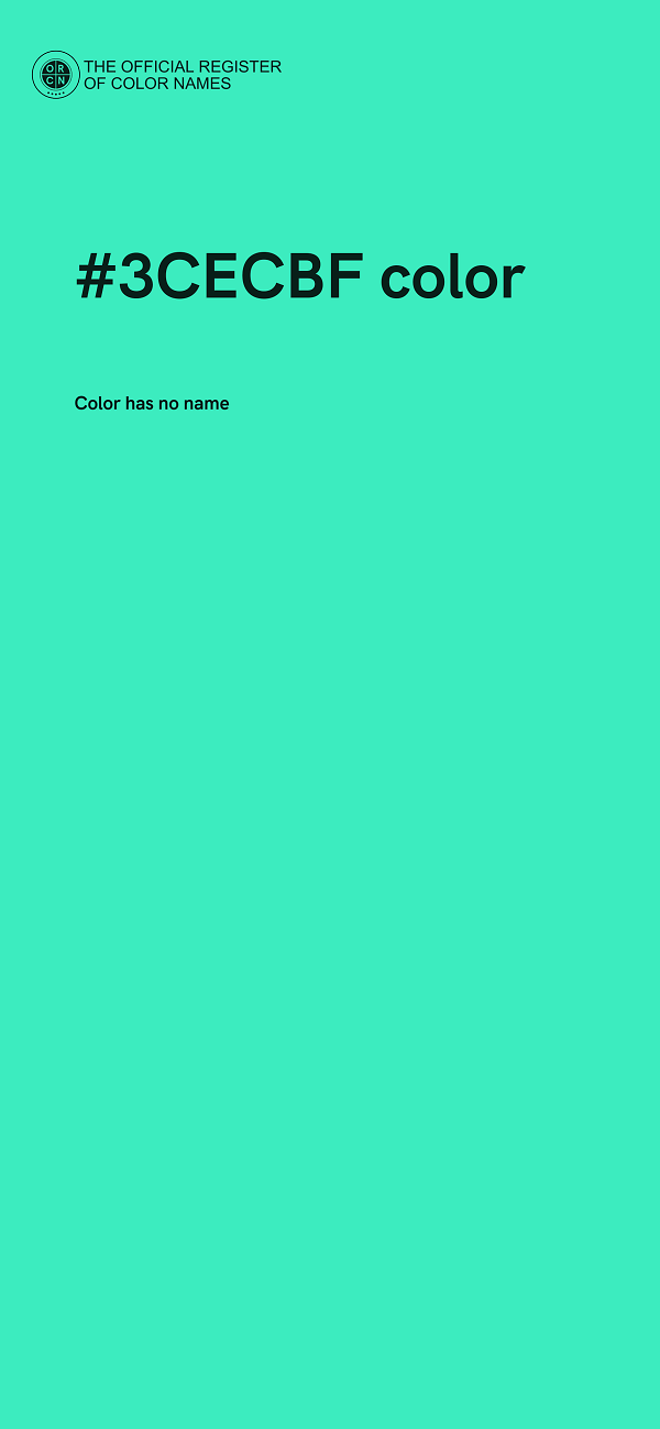 #3CECBF color image