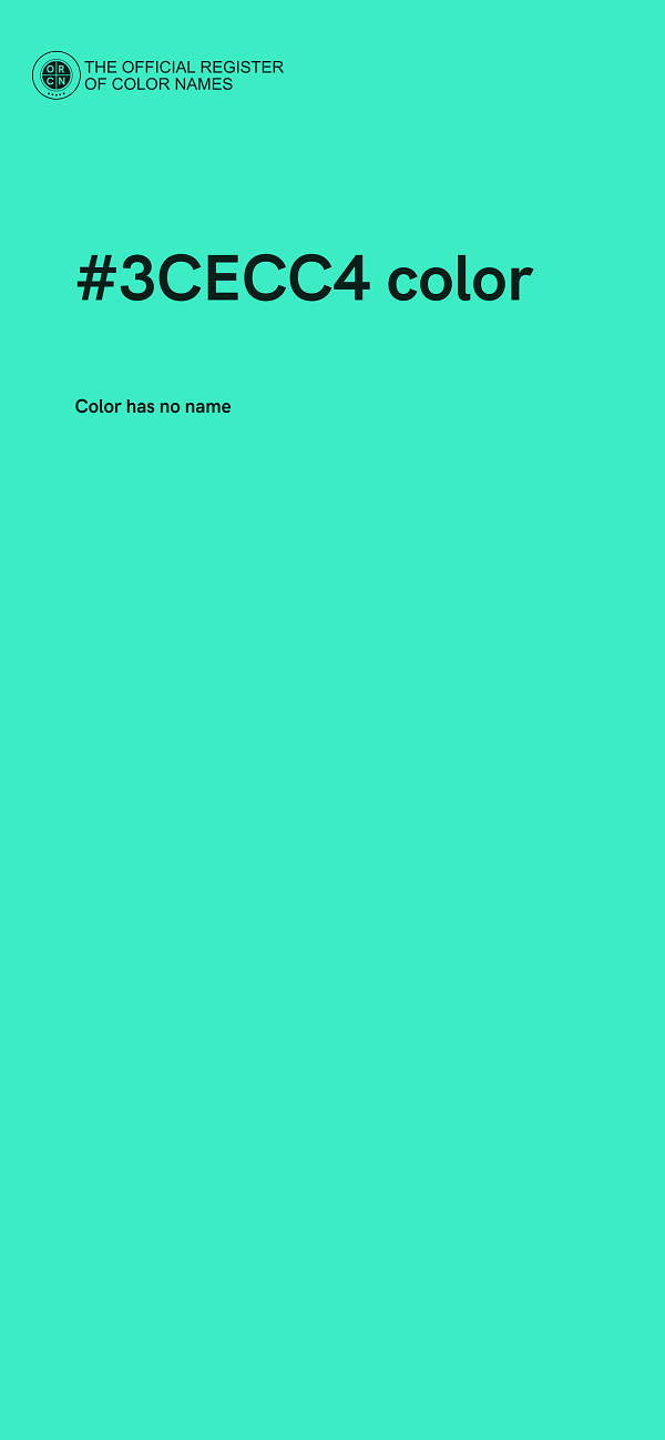 #3CECC4 color image