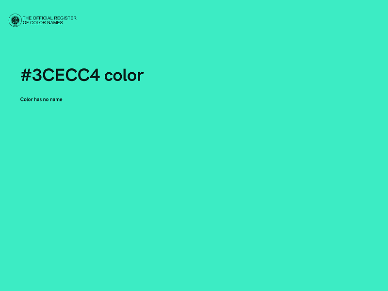 #3CECC4 color image