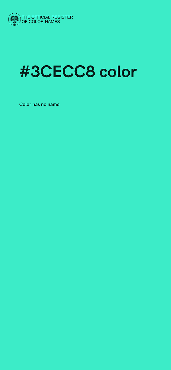 #3CECC8 color image