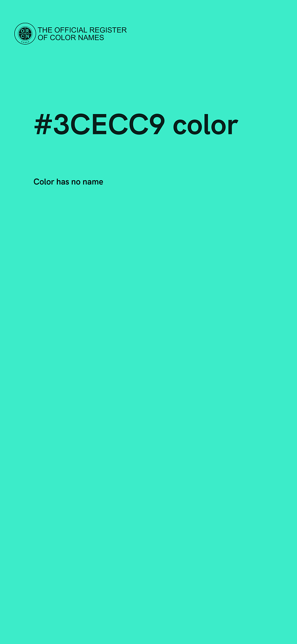 #3CECC9 color image