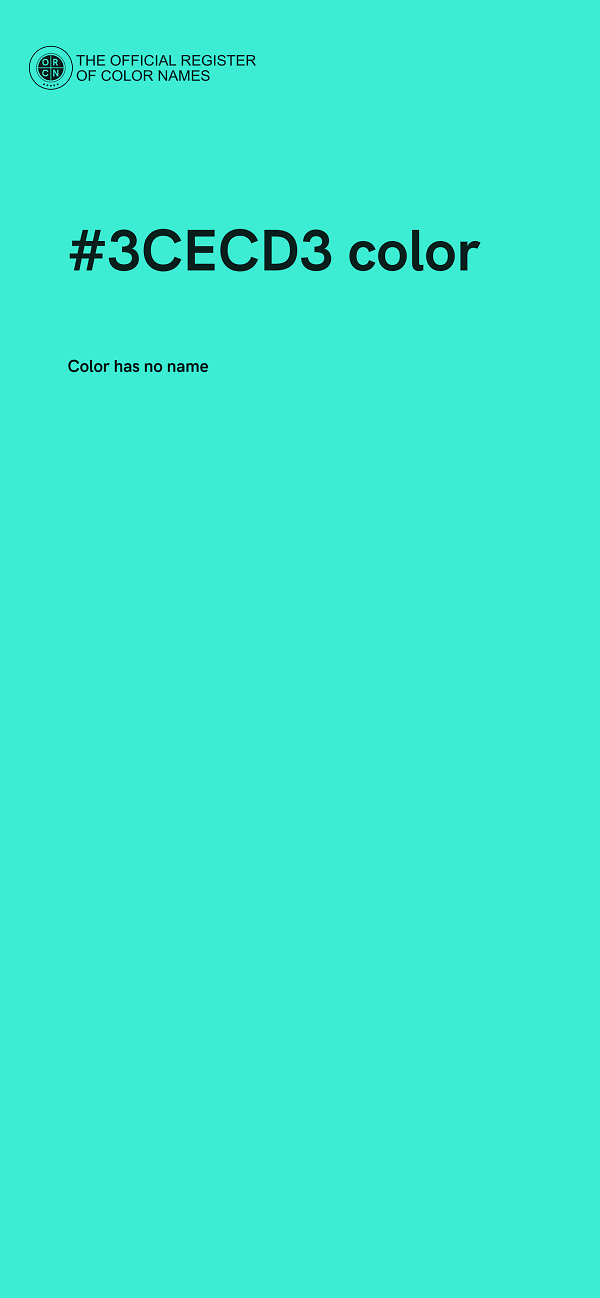 #3CECD3 color image