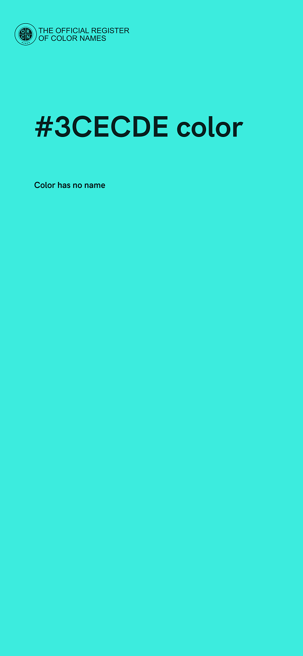 #3CECDE color image