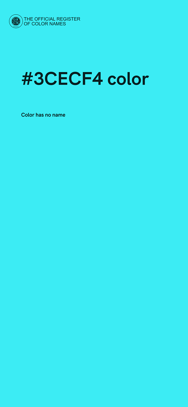 #3CECF4 color image