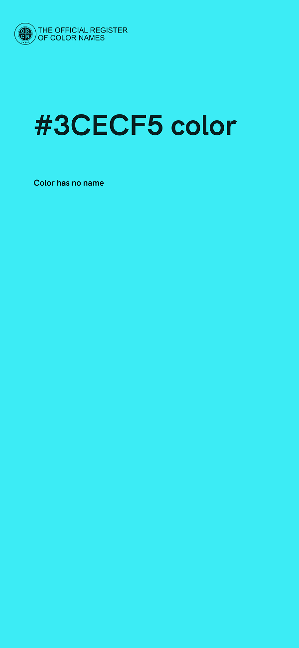 #3CECF5 color image