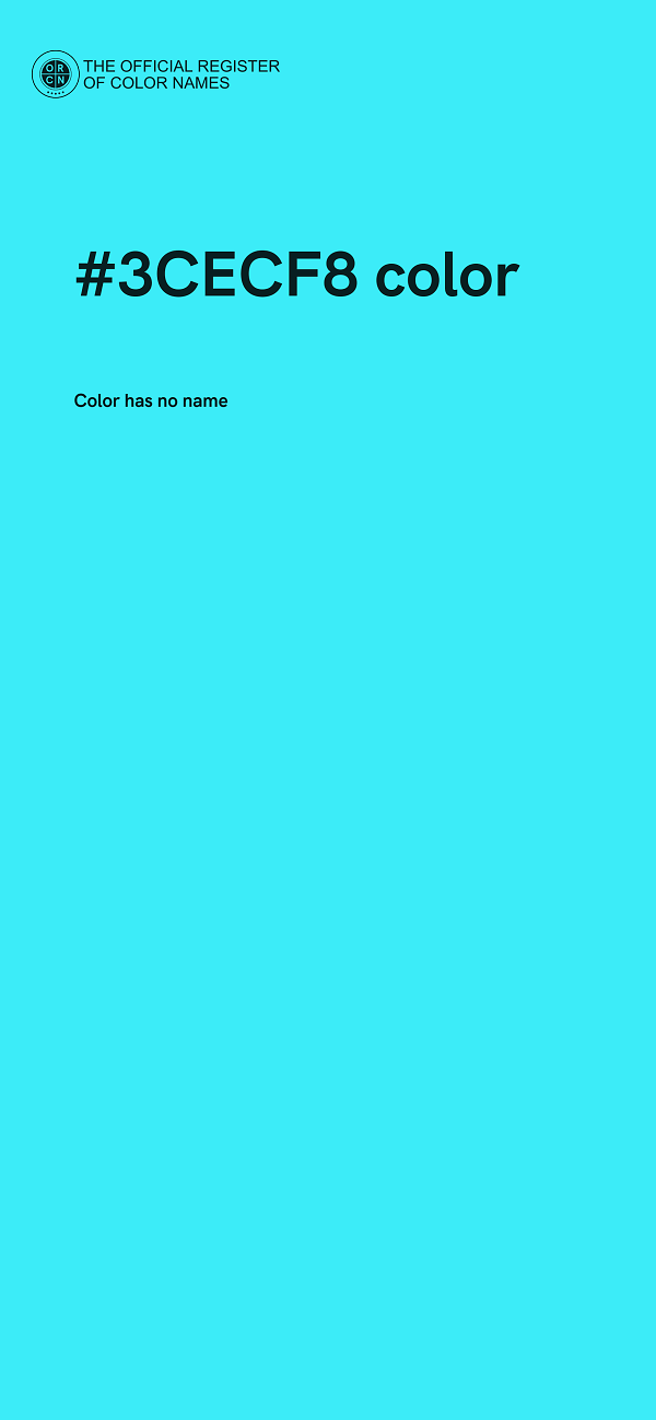 #3CECF8 color image