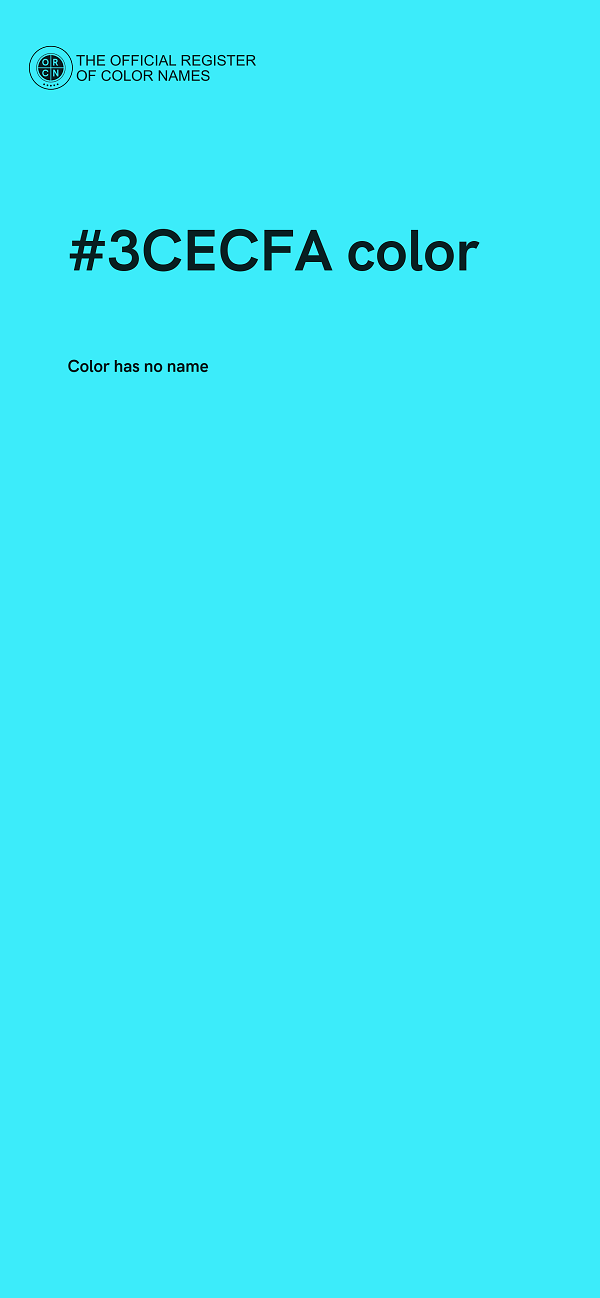 #3CECFA color image