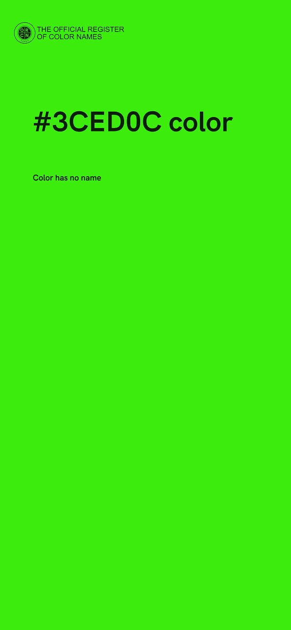 #3CED0C color image