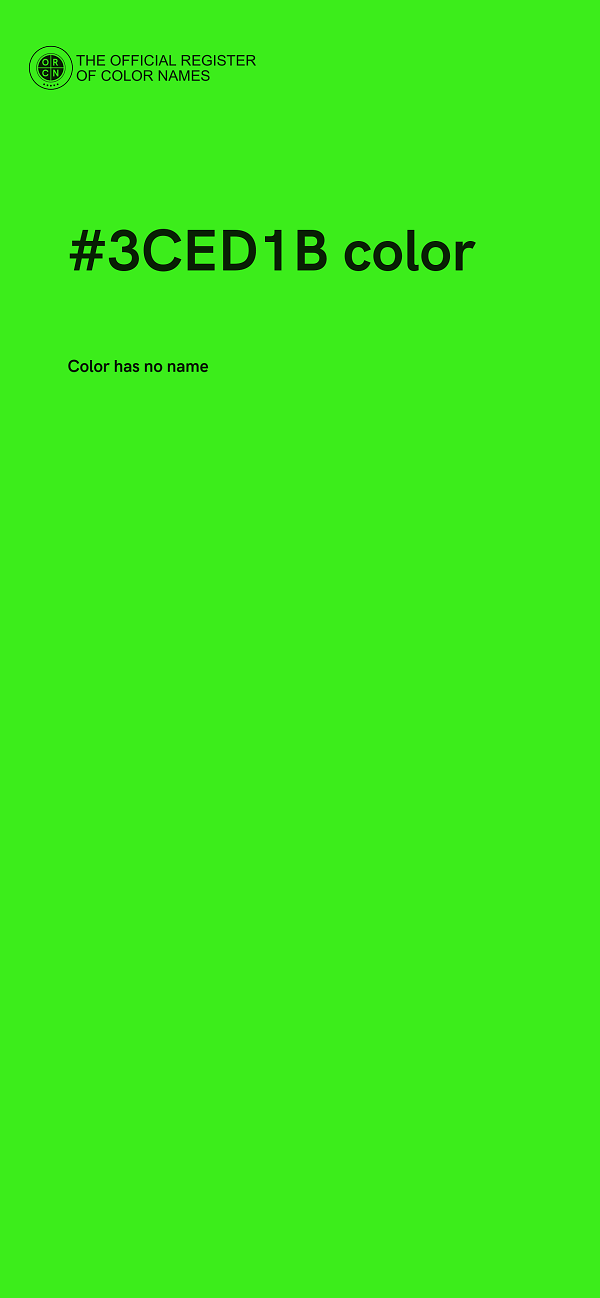 #3CED1B color image
