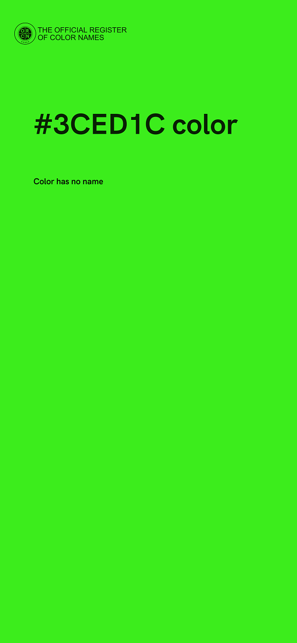 #3CED1C color image