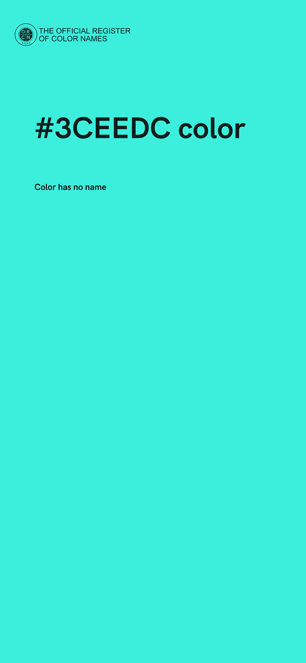 #3CEEDC color image