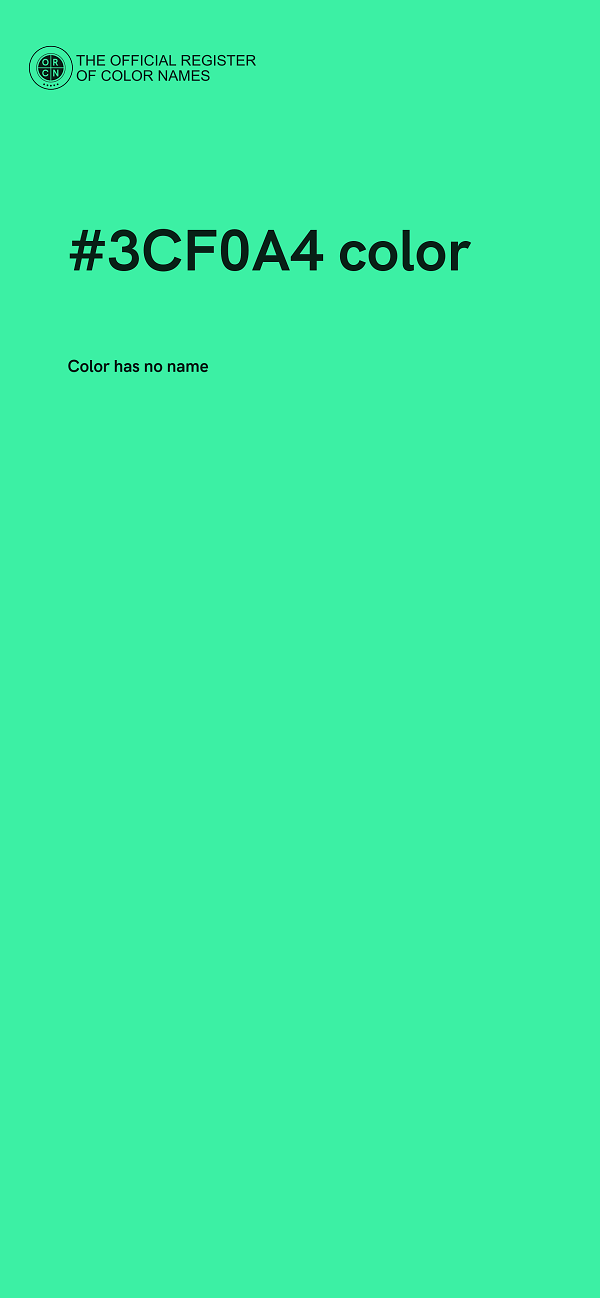 #3CF0A4 color image
