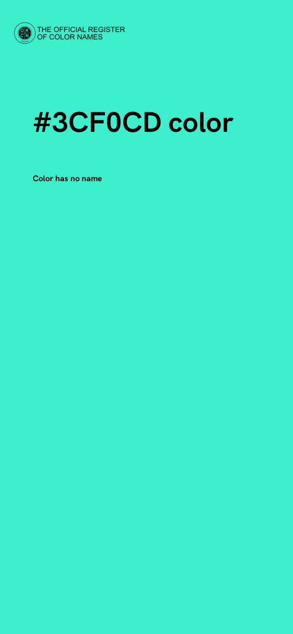 #3CF0CD color image