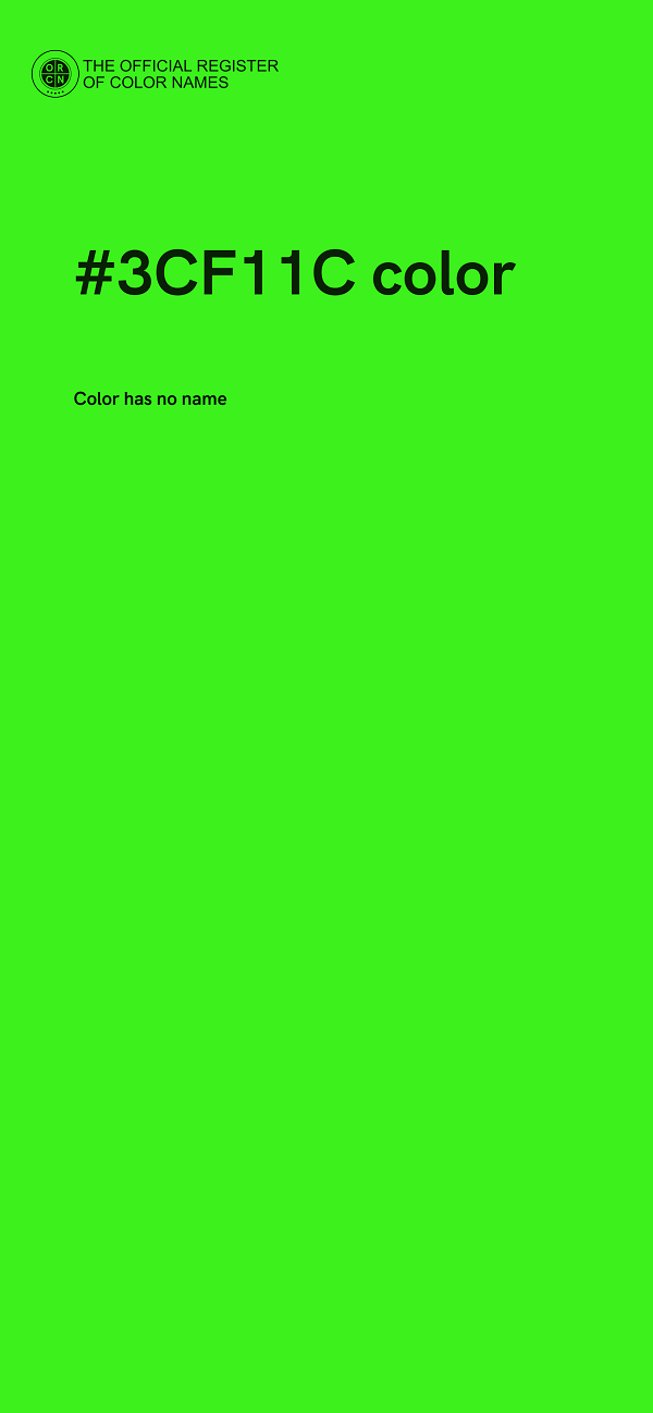 #3CF11C color image