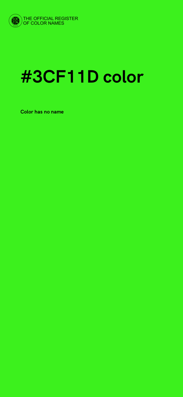 #3CF11D color image