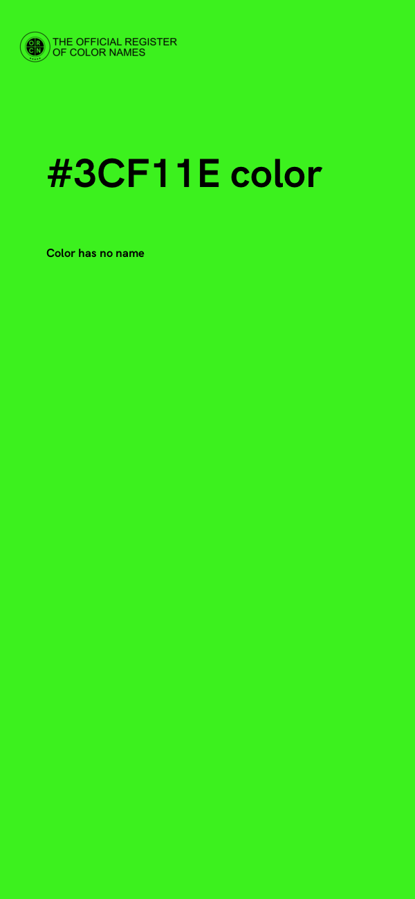 #3CF11E color image