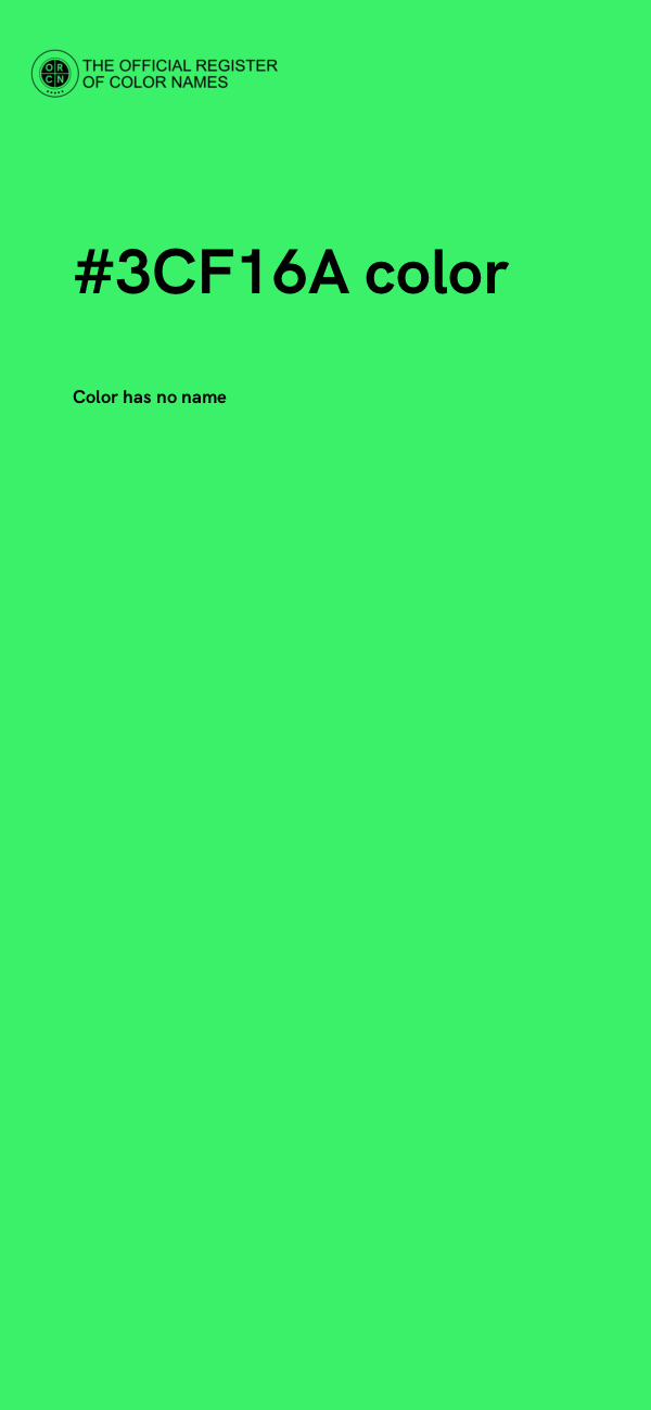 #3CF16A color image