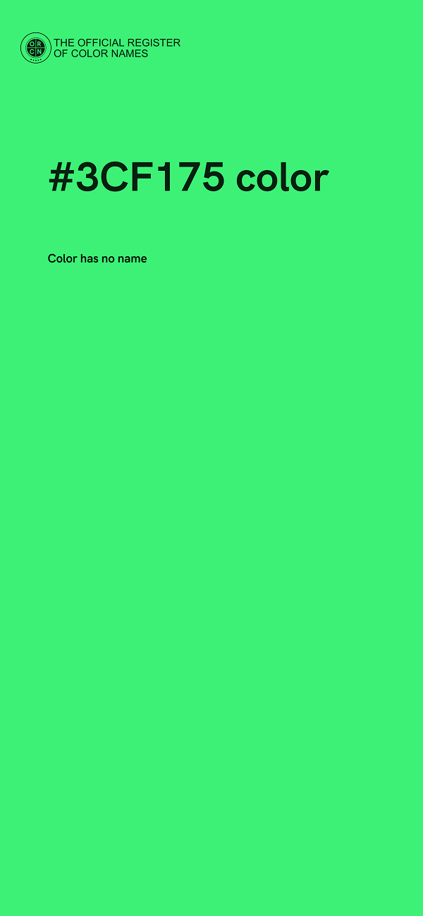 #3CF175 color image