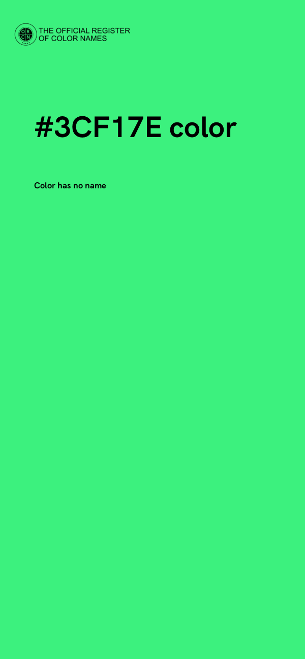 #3CF17E color image