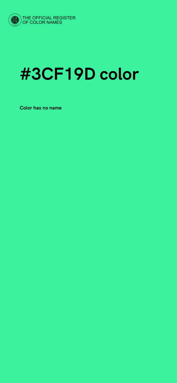 #3CF19D color image