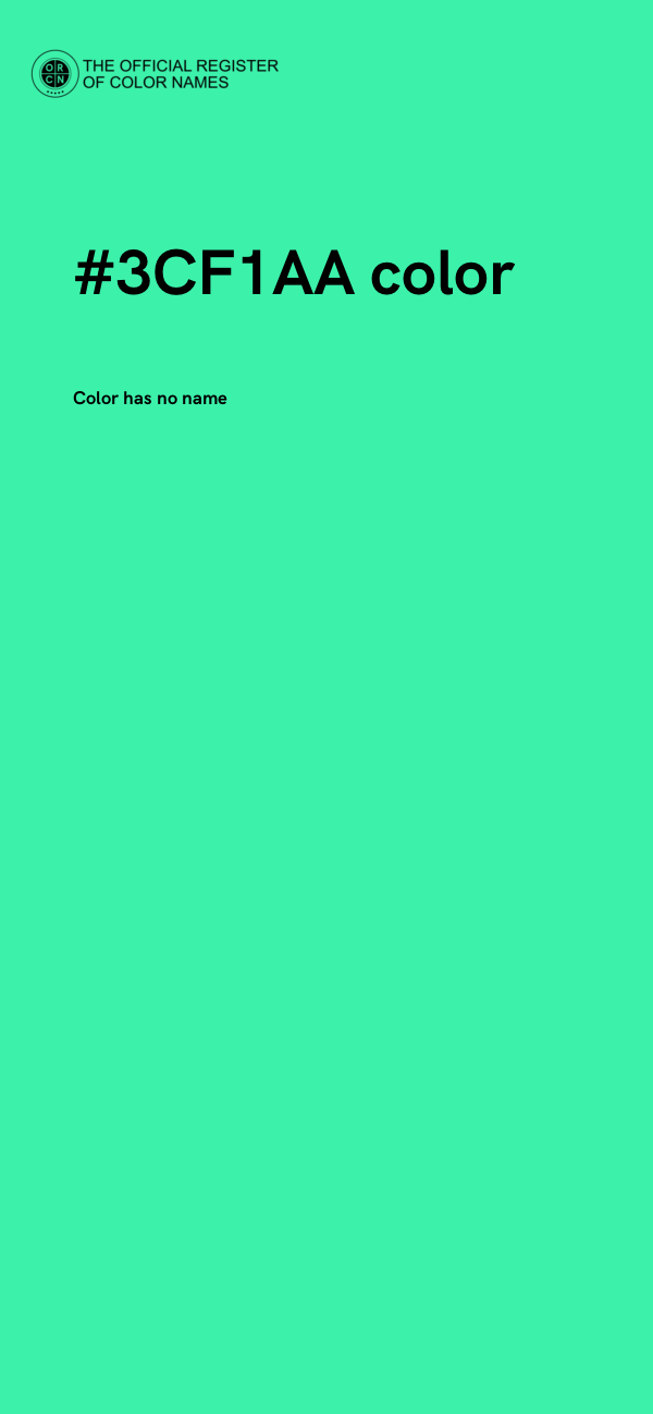 #3CF1AA color image