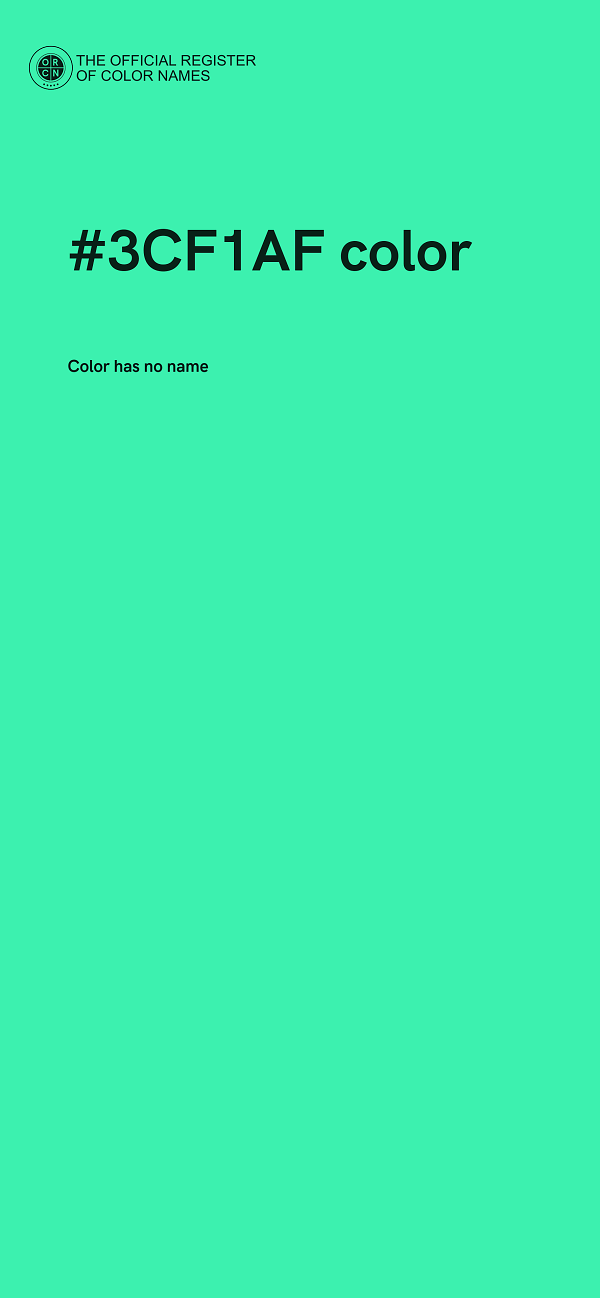 #3CF1AF color image