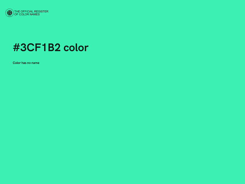 #3CF1B2 color image