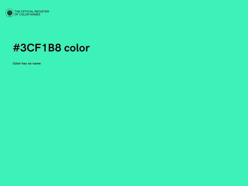 #3CF1B8 color image