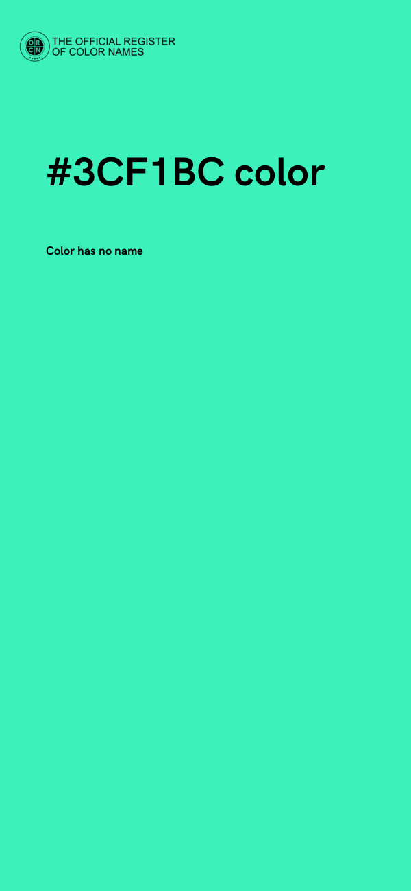 #3CF1BC color image