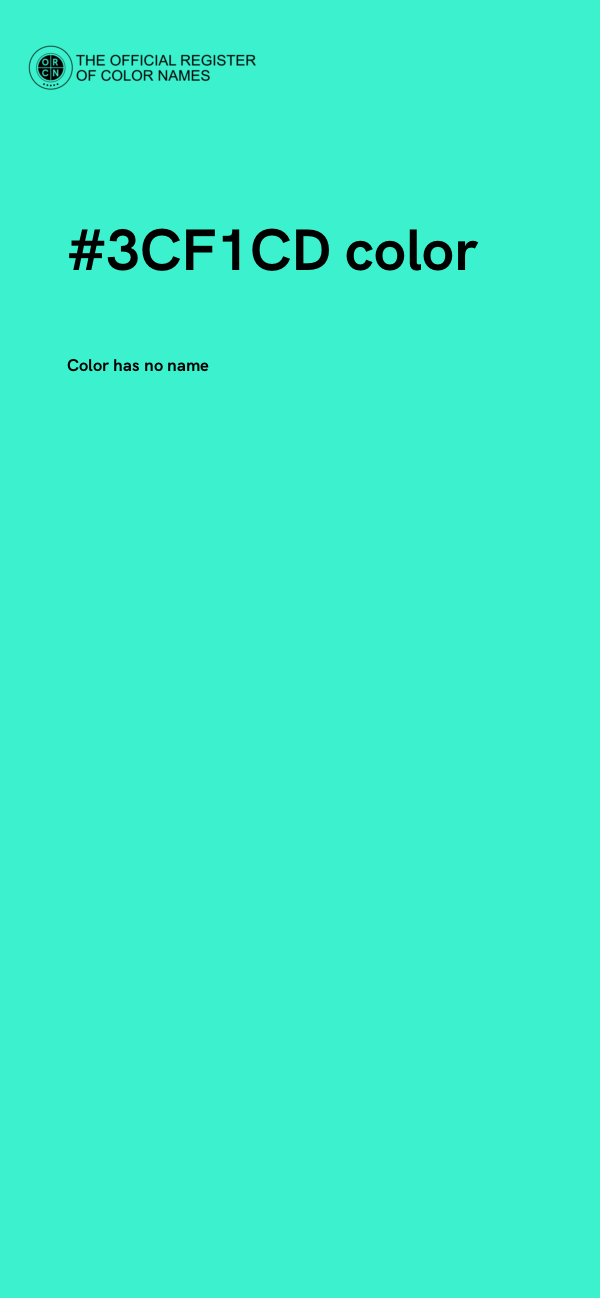 #3CF1CD color image
