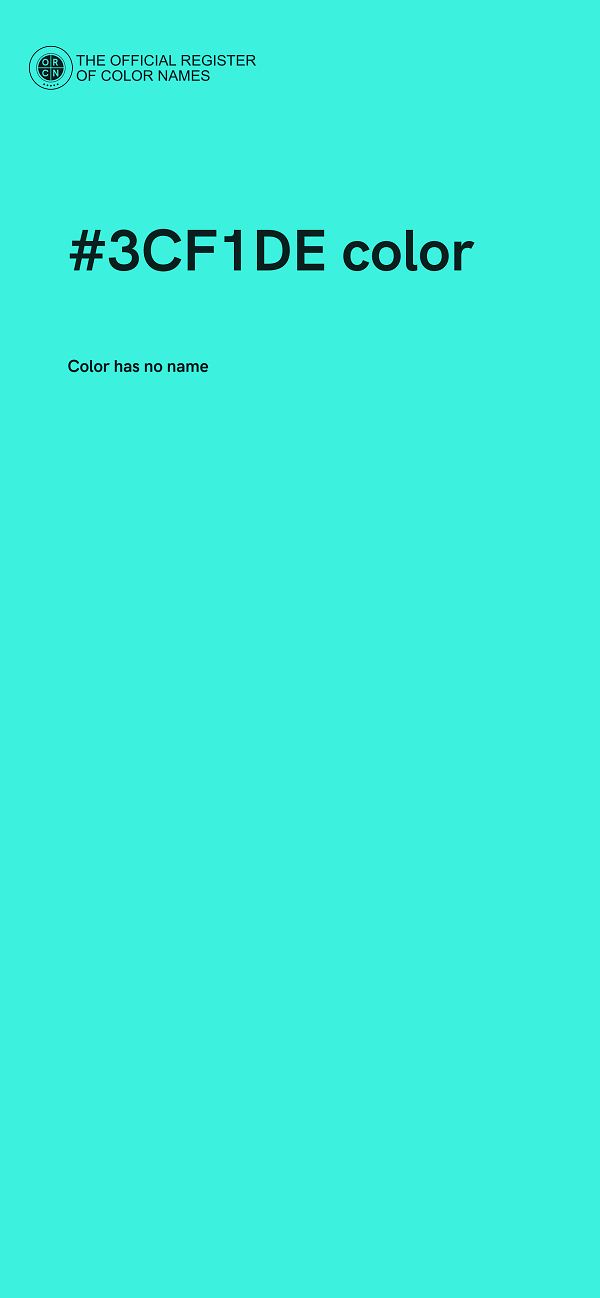 #3CF1DE color image