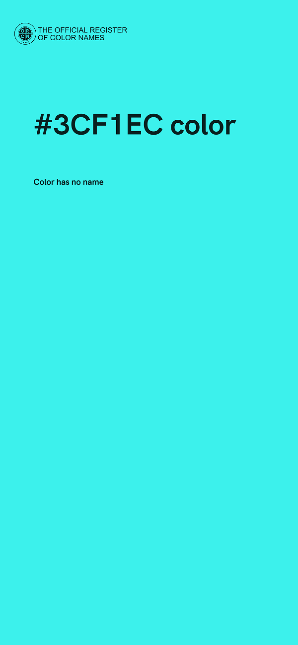 #3CF1EC color image