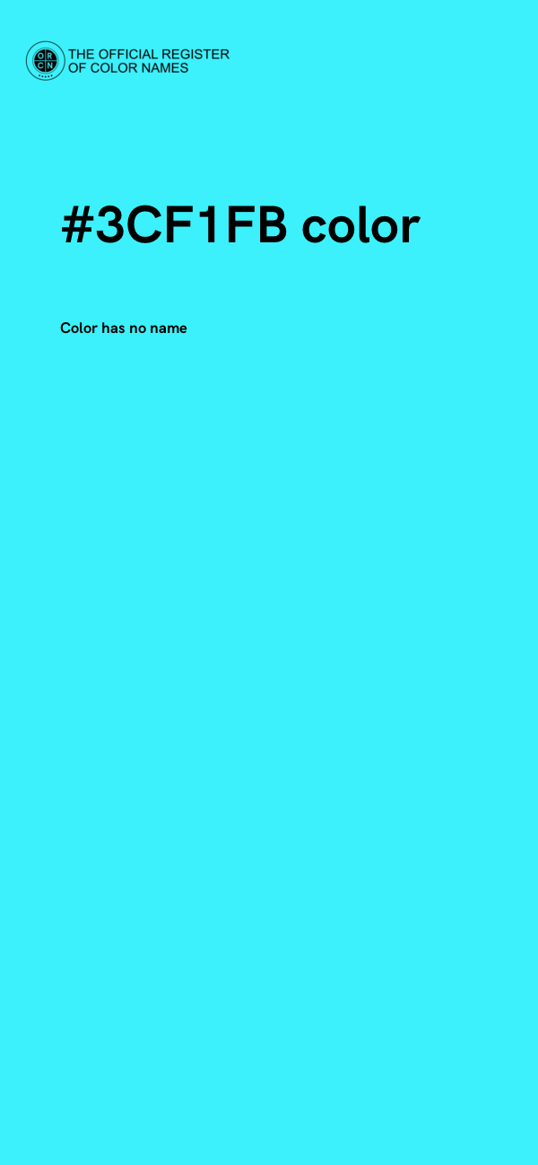 #3CF1FB color image