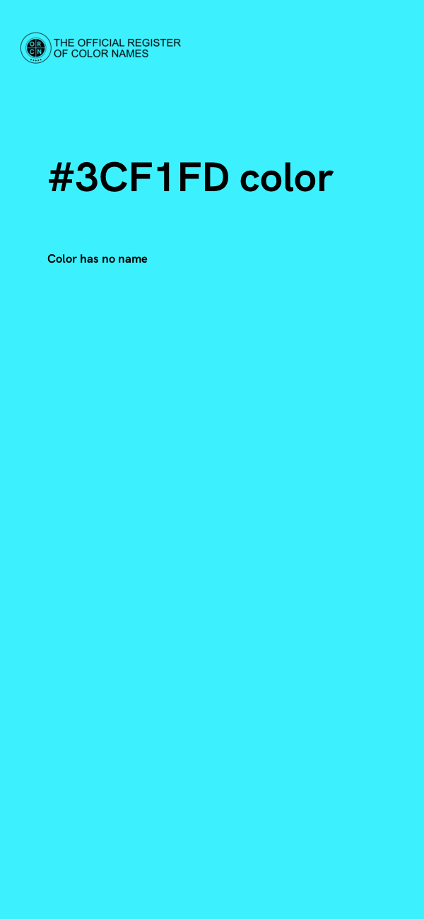 #3CF1FD color image