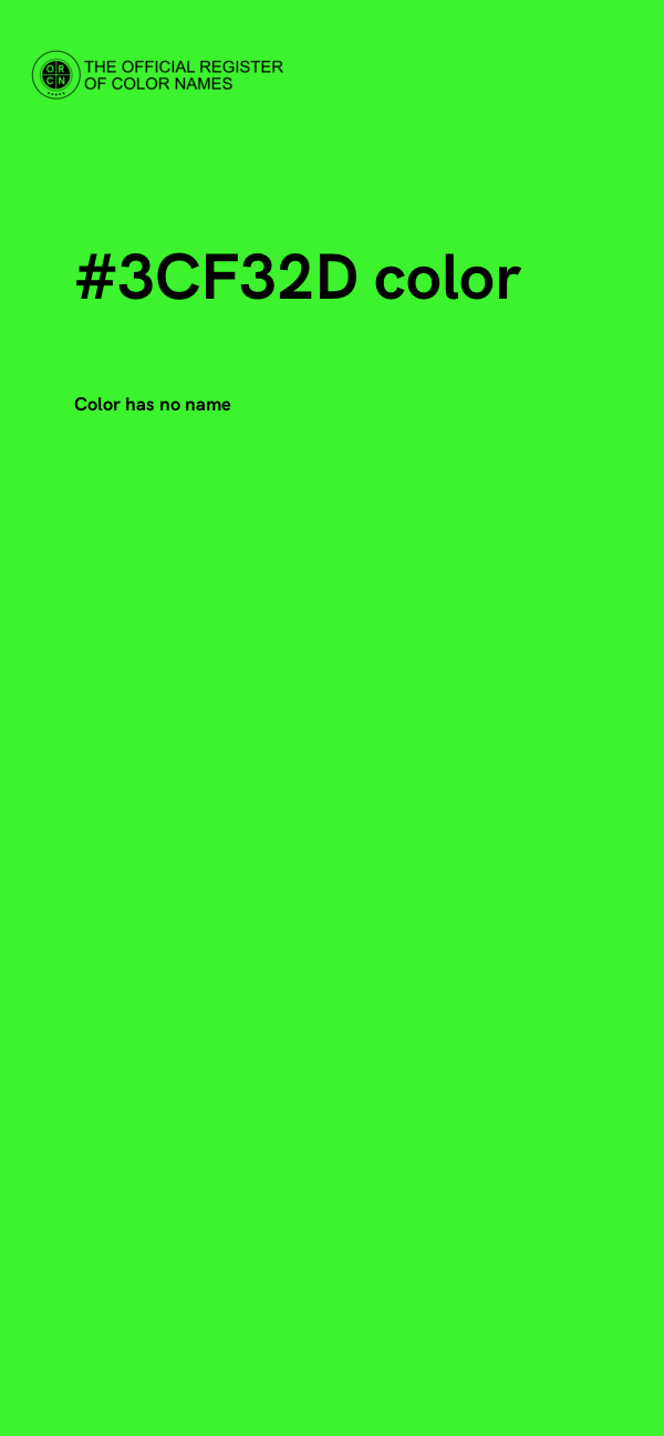 #3CF32D color image