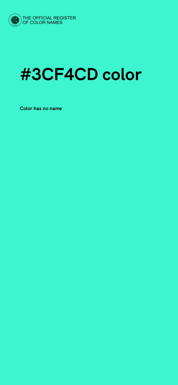 #3CF4CD color image
