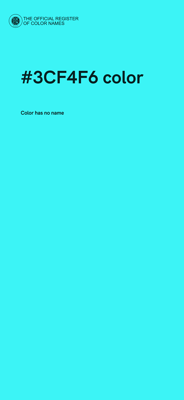 #3CF4F6 color image
