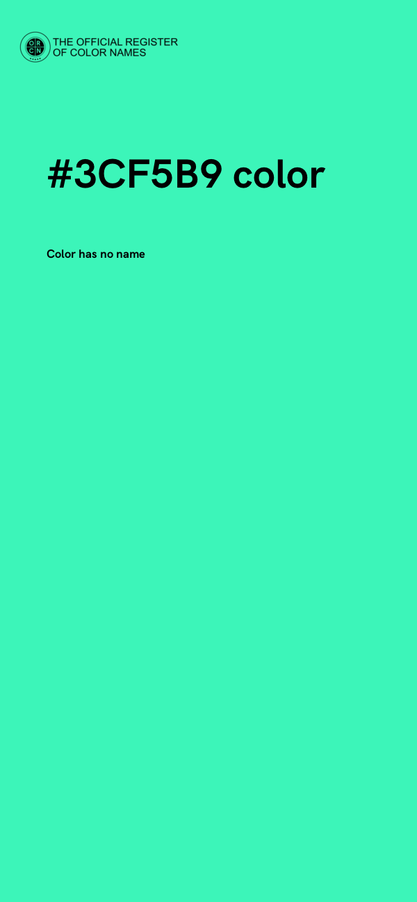 #3CF5B9 color image