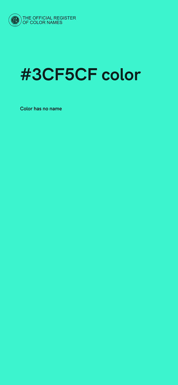 #3CF5CF color image