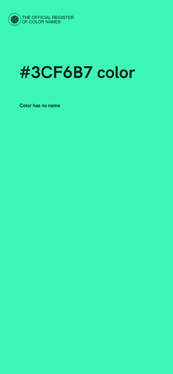 #3CF6B7 color image